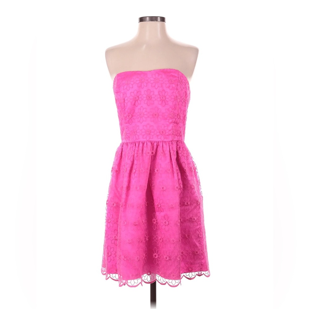 Lily Pulitzer pink cocktail strapless dress great condition